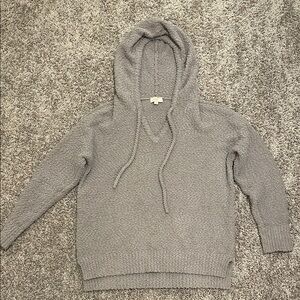 LOFT Gray V-Neck Sweater